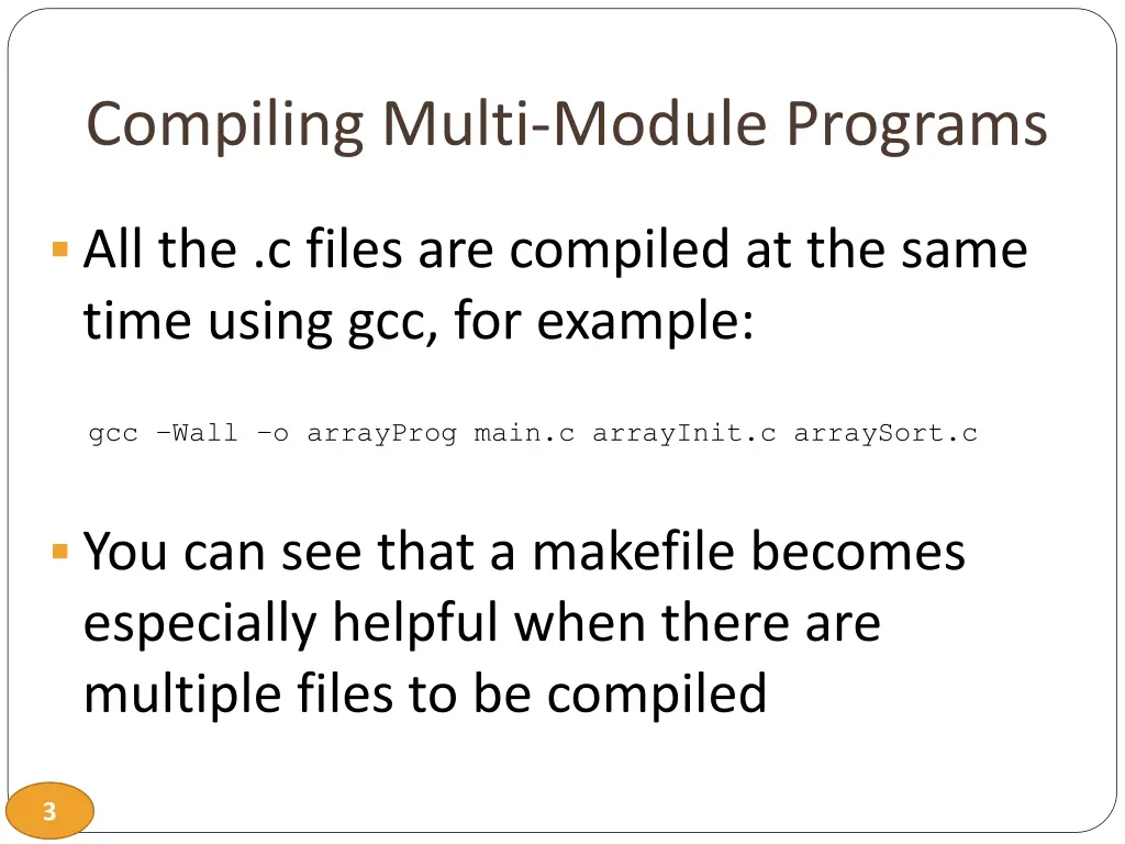 compiling multi module programs