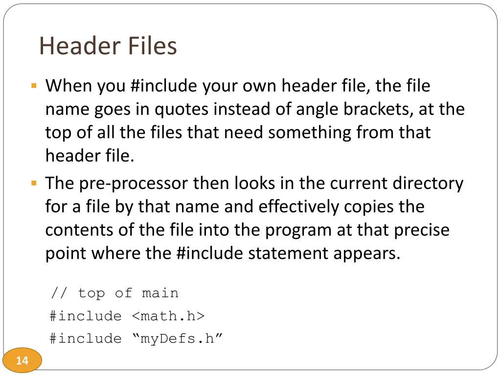 header files 2