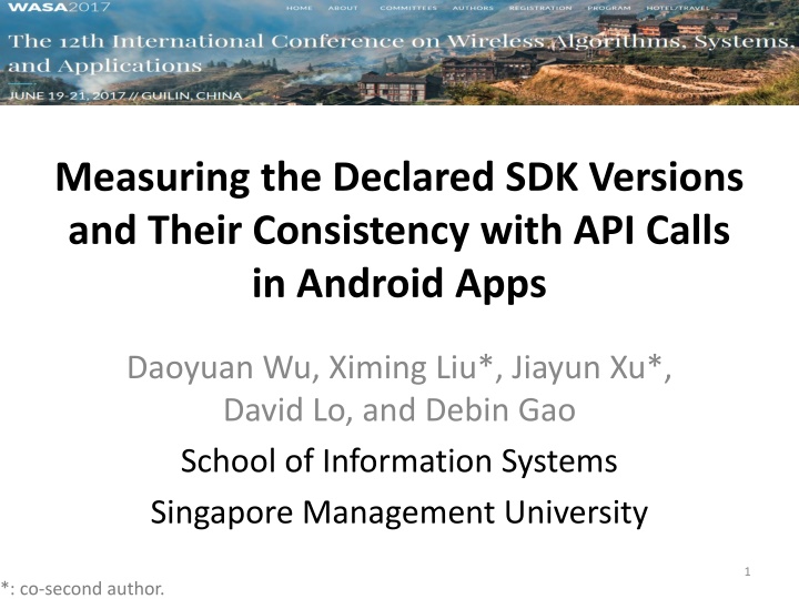 measuring the declared sdk versions and their