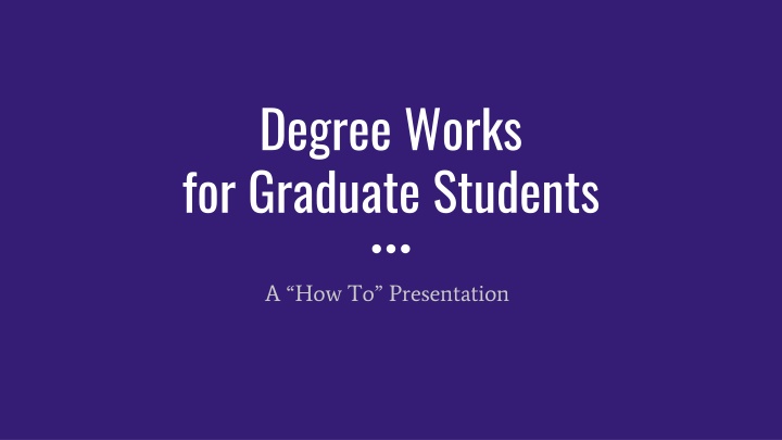 degree works for graduate students