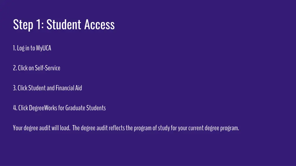 step 1 student access