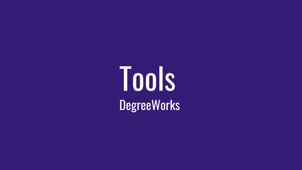 tools degreeworks