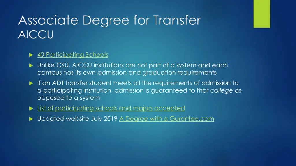 associate degree for transfer aiccu 1