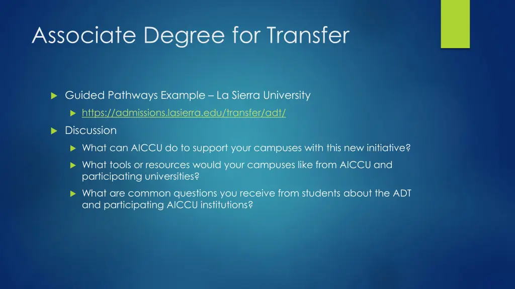 associate degree for transfer