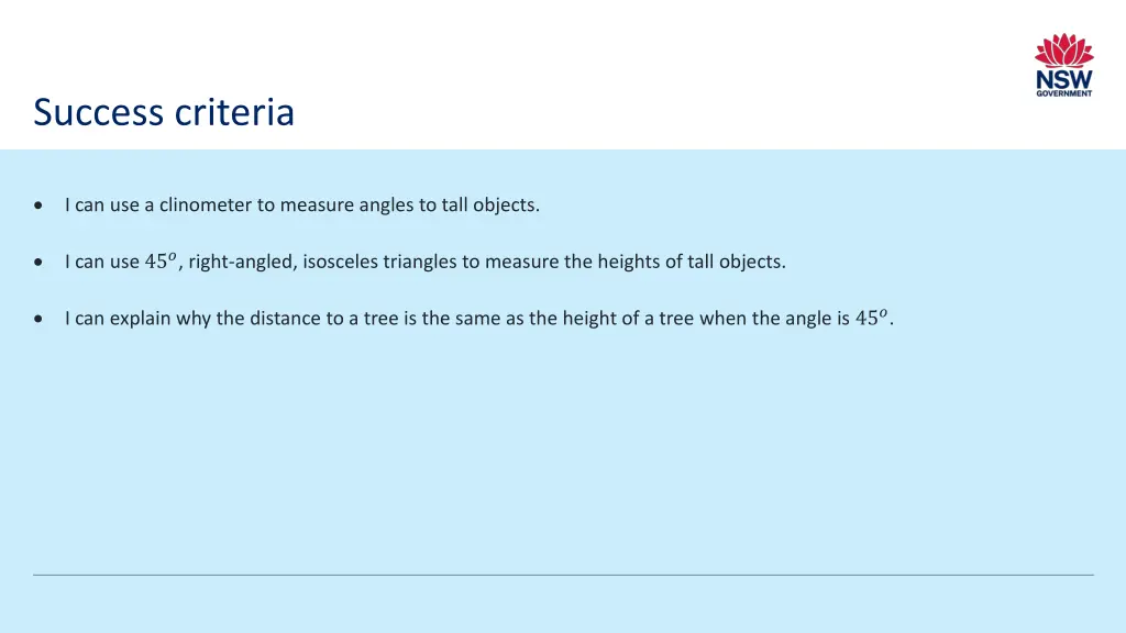 success criteria