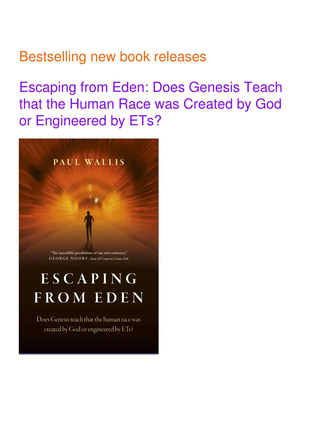 bestselling new book releases escaping from eden