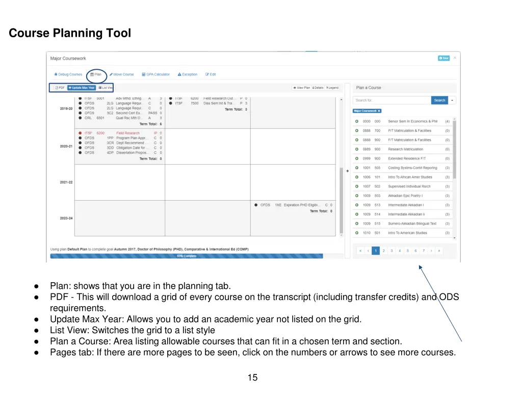 course planning tool