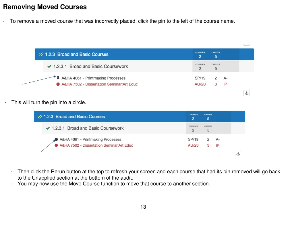 removing moved courses