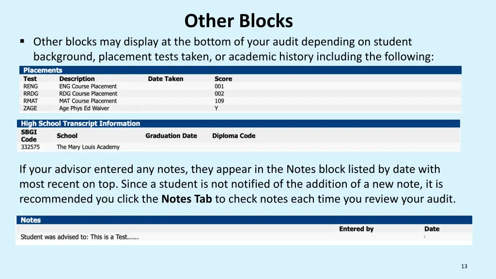 other blocks