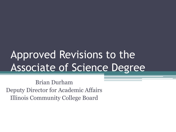 approved revisions to the associate of science