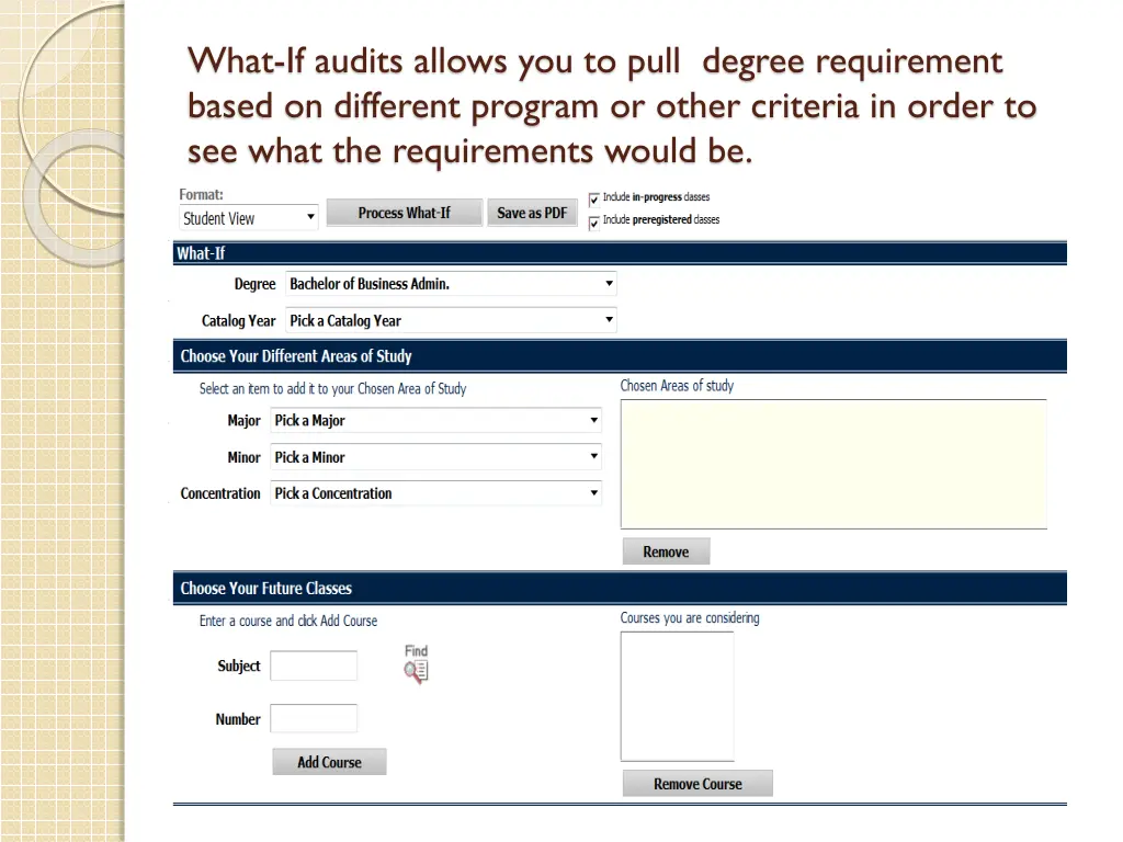 what if audits allows you to pull degree