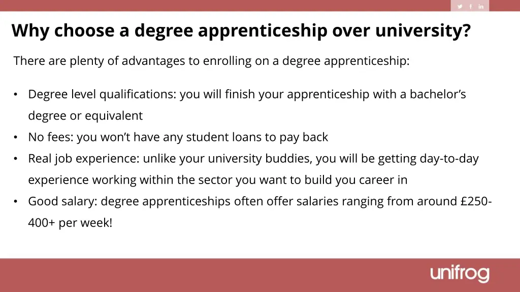 why choose a degree apprenticeship over university