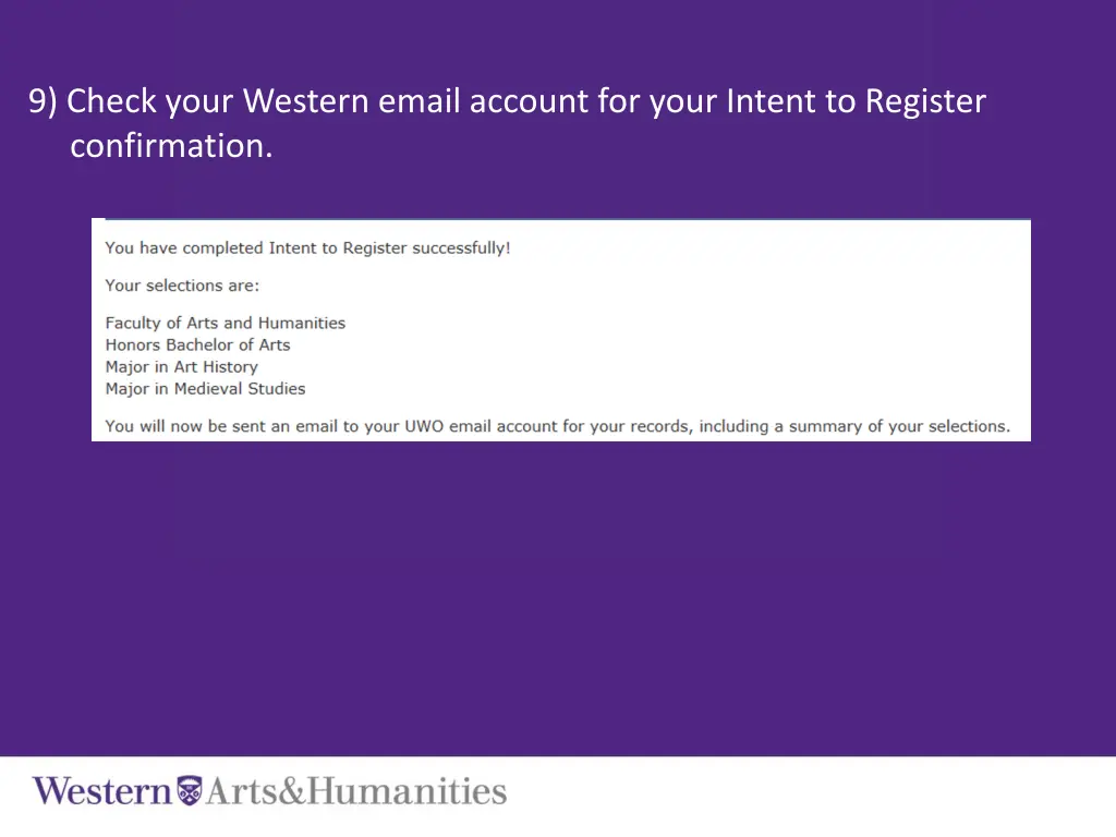 9 check your western email account for your