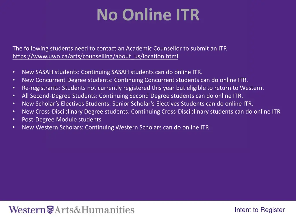 no online itr