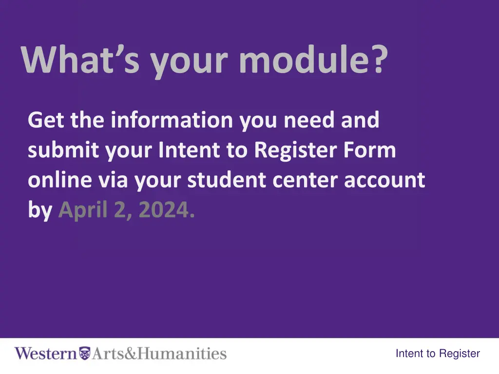 what s your module