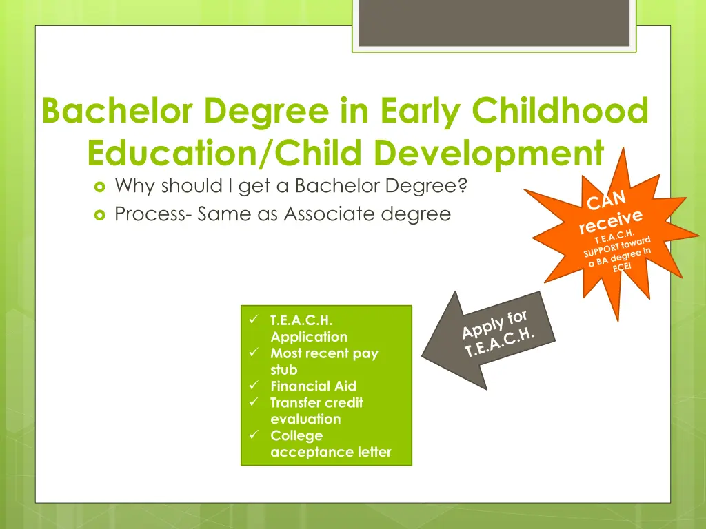 bachelor degree in early childhood education