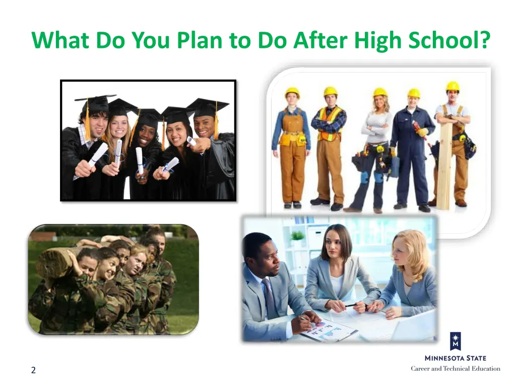 what do you plan to do after high school