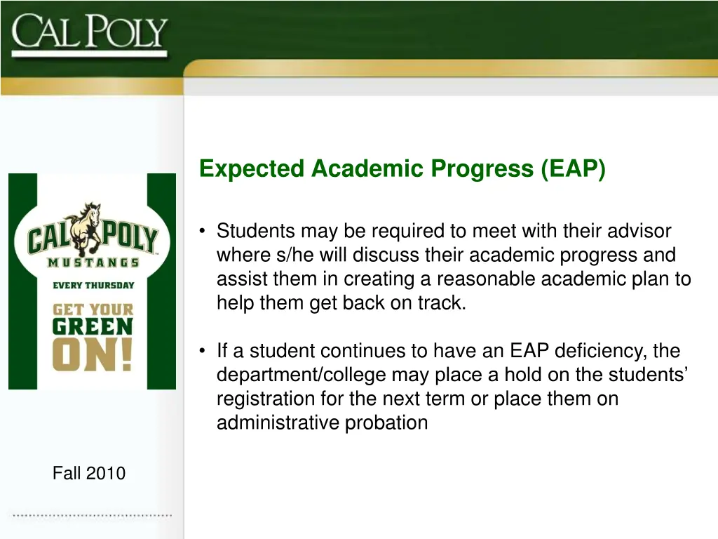 expected academic progress eap 1