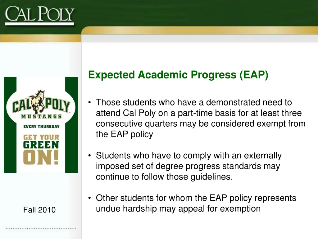 expected academic progress eap 2