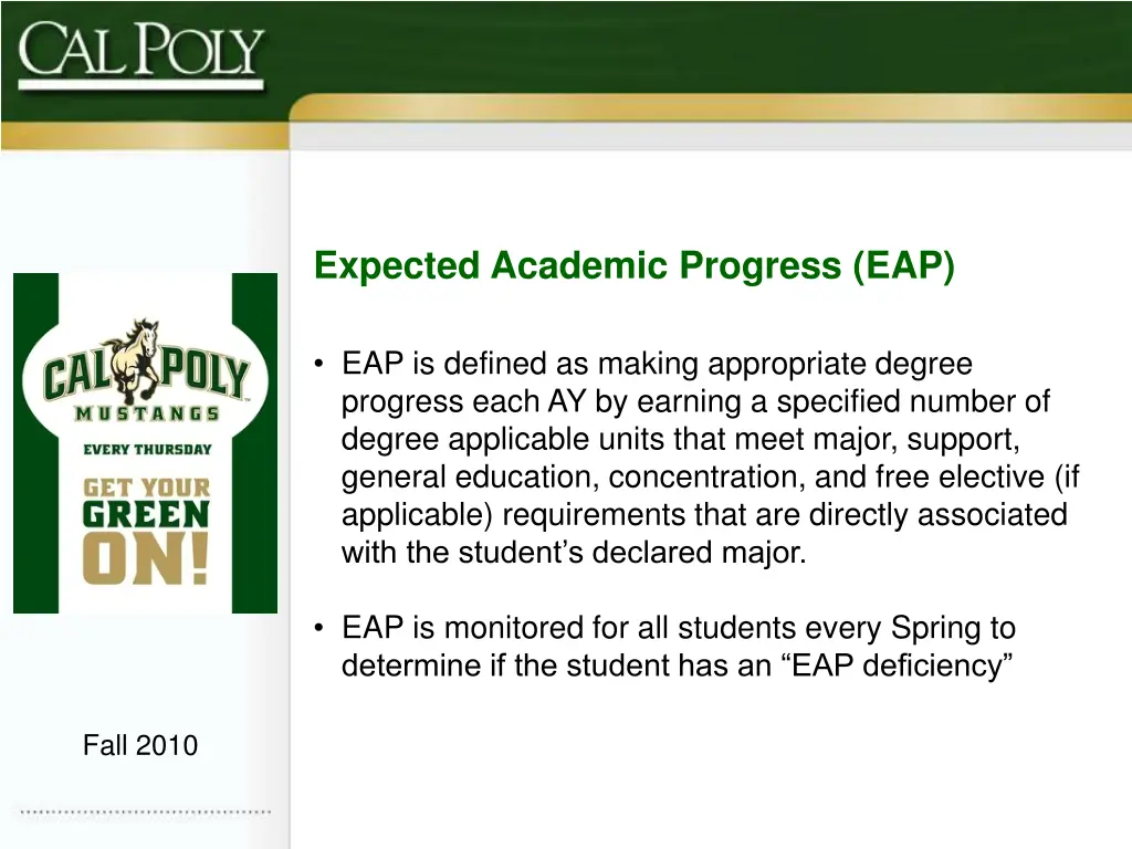 expected academic progress eap