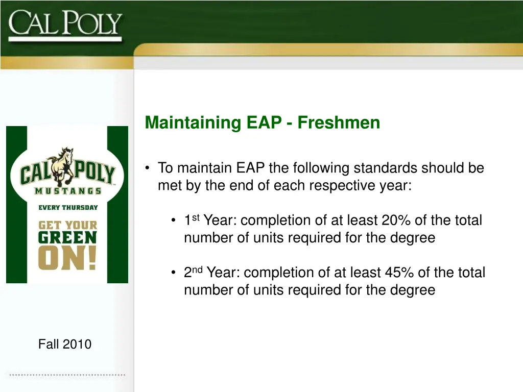 maintaining eap freshmen 1