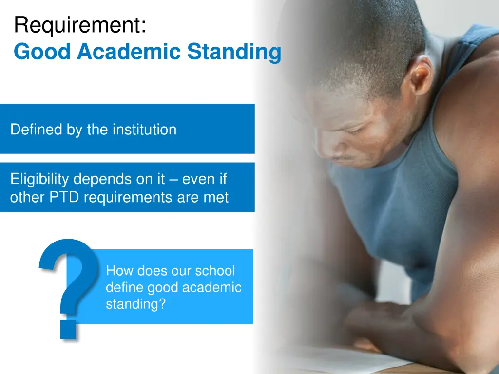 requirement good academic standing