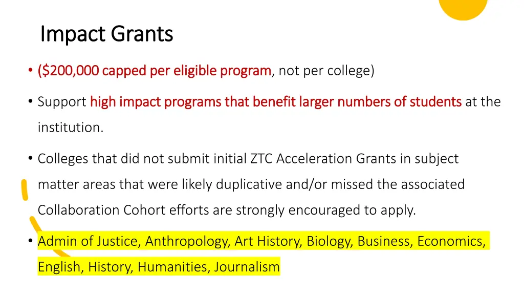 impact grants impact grants