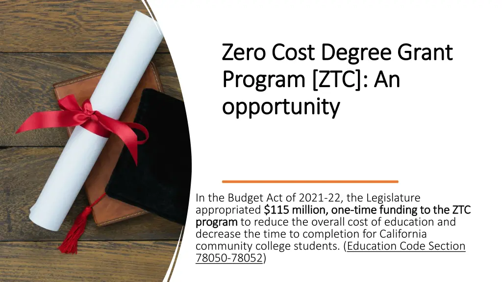 zero cost degree grant zero cost degree grant