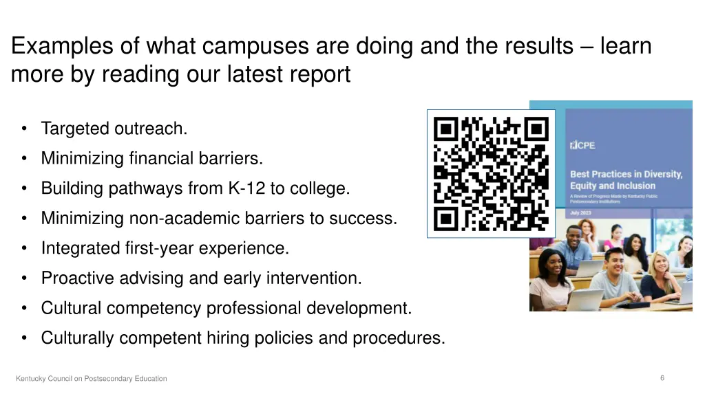 examples of what campuses are doing