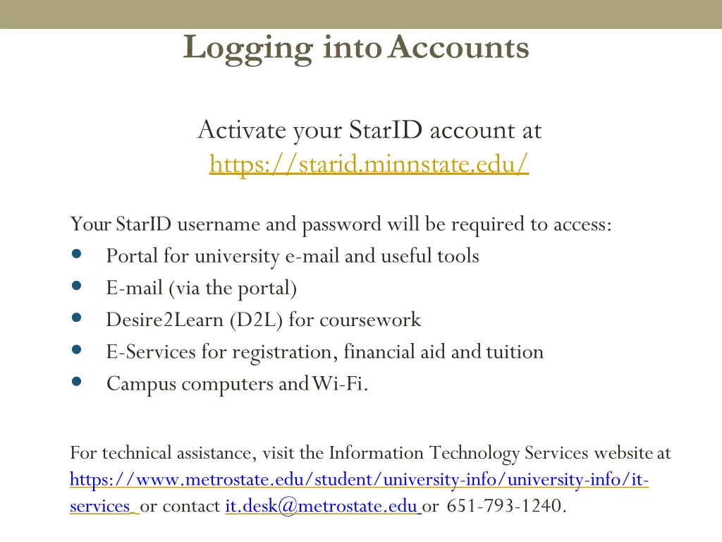 logging intoaccounts