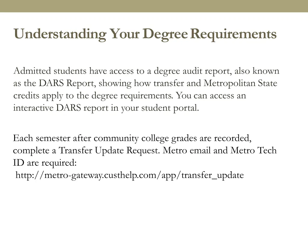 understanding your degreerequirements