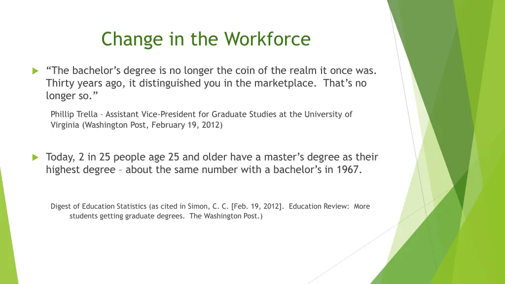 change in the workforce 1