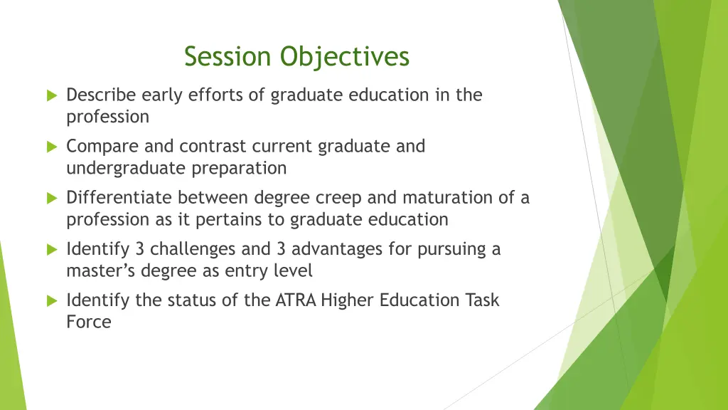 session objectives