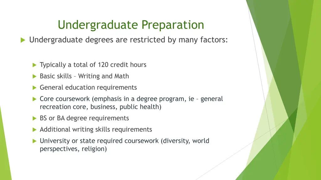 undergraduate preparation 3