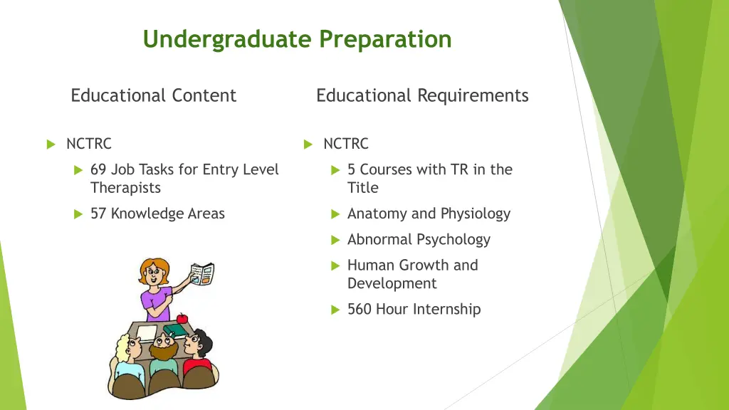 undergraduate preparation