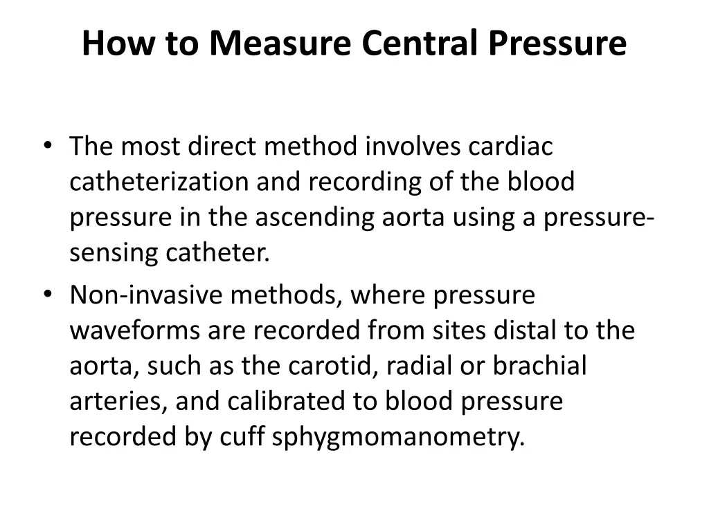 how to measure central pressure