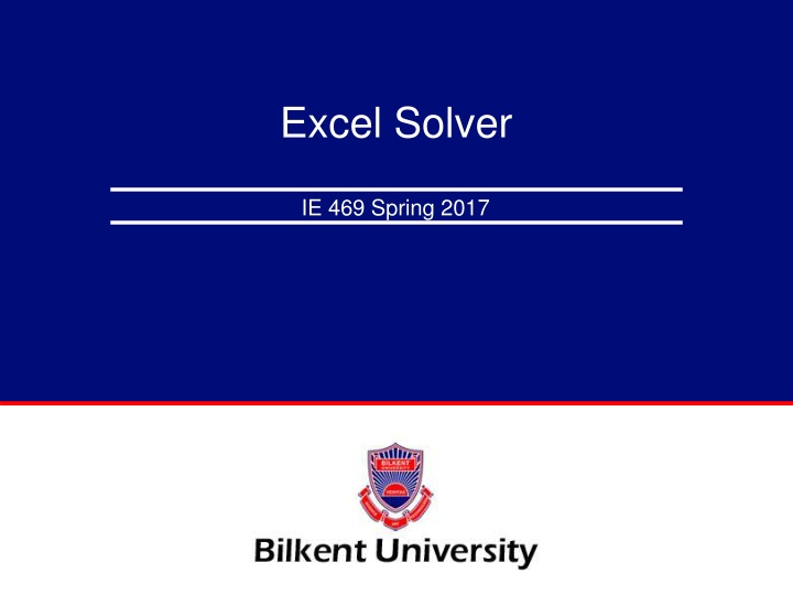 excel solver