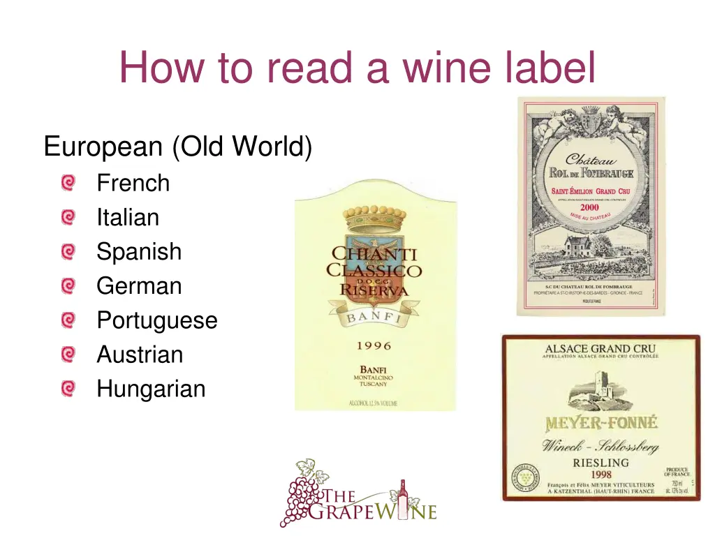 how to read a wine label