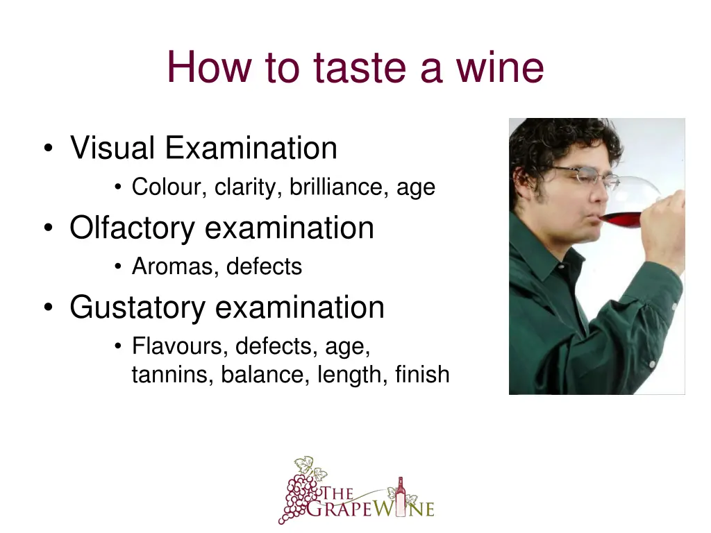 how to taste a wine