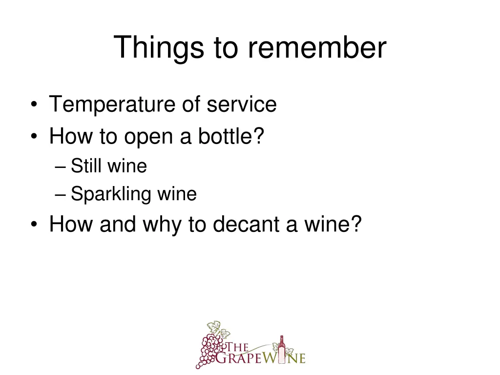 things to remember