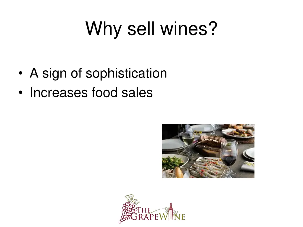 why sell wines