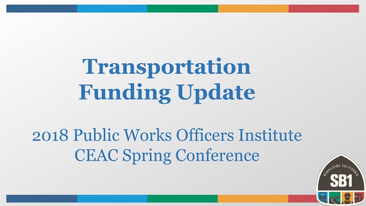 transportation funding update