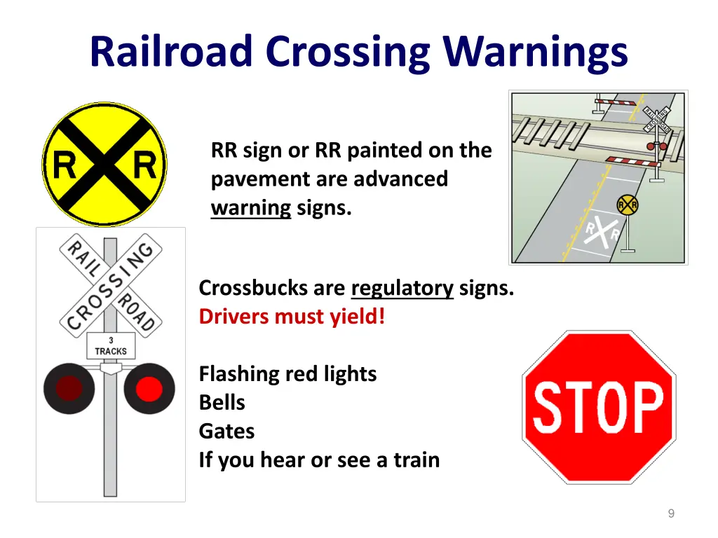 railroad crossing warnings