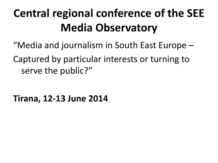 central regional conference of the see media