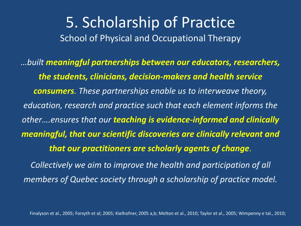 5 scholarship of practice school of physical