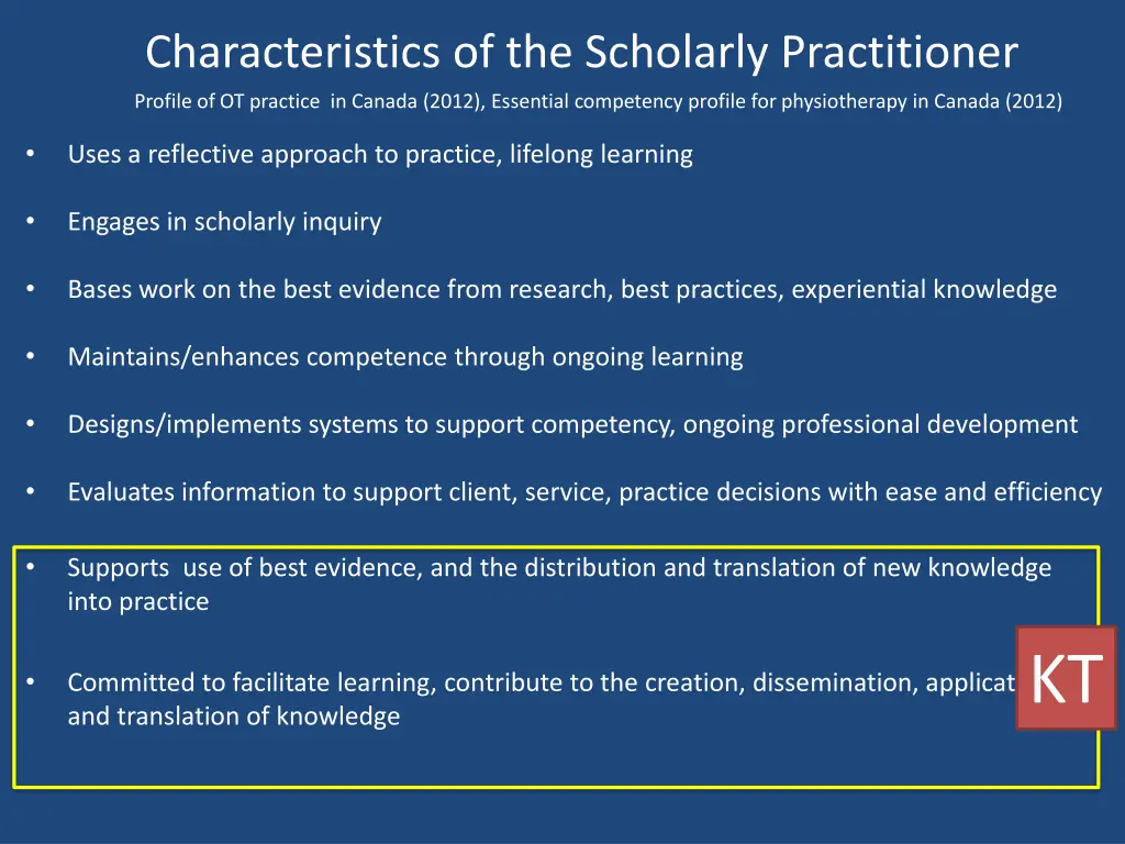 characteristics of the scholarly practitioner