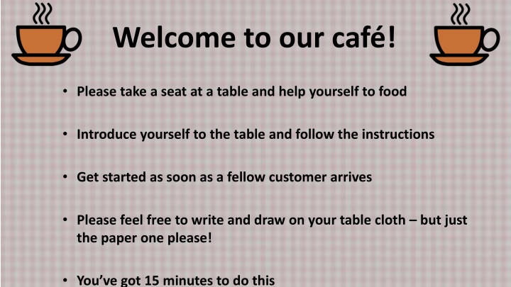 welcome to our caf