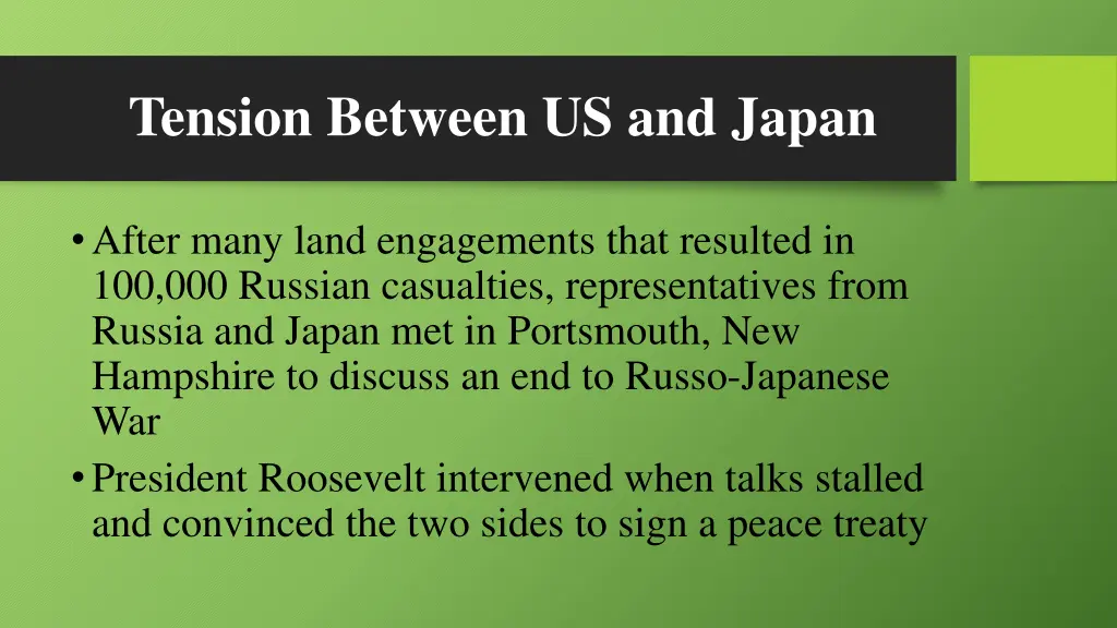 tension between us and japan 1