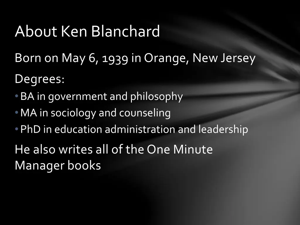 about ken blanchard