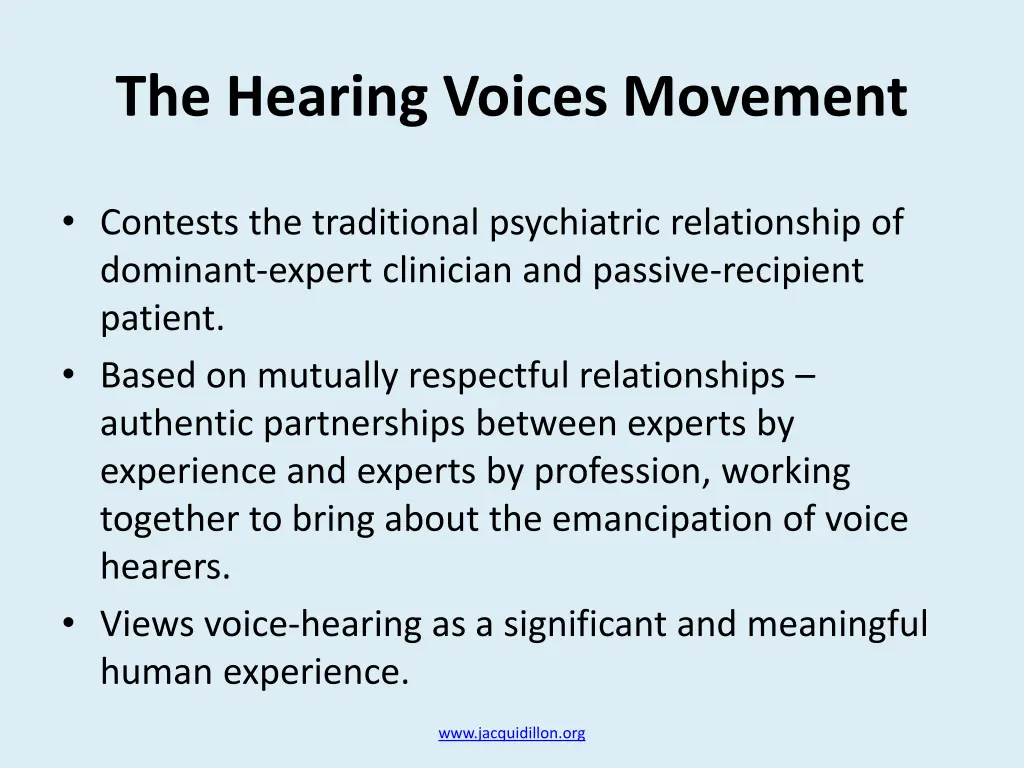 the hearing voices movement 1